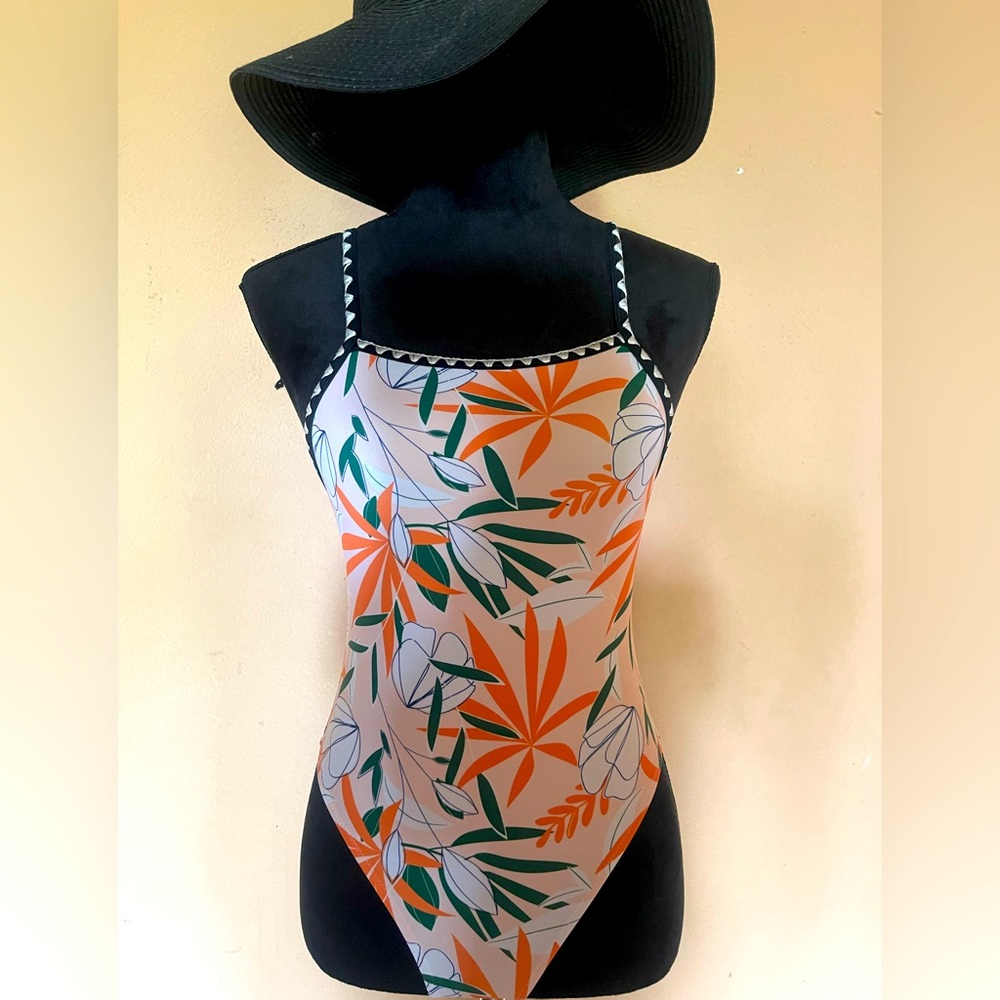 Cupshe Tropical Print One Piece Bathing Suit